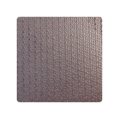 304 316 Cor retrô Marrom Placa de metal em relevo para decoração Texturizado Projecto de chapas de aço inoxidável