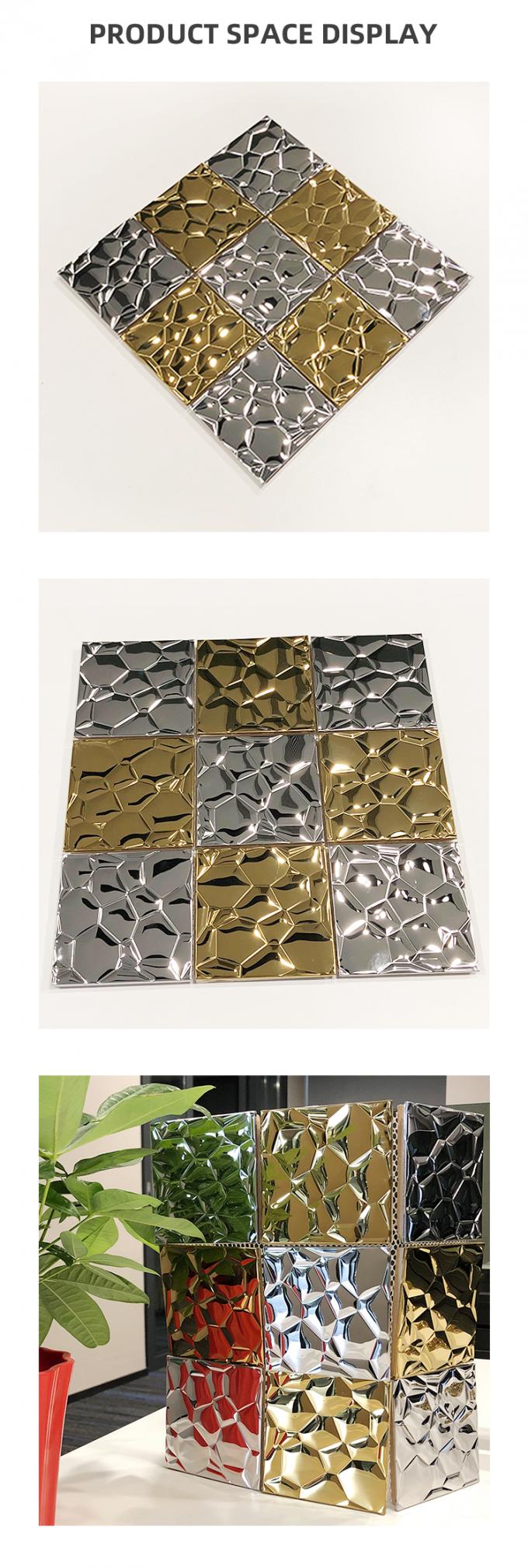 O grupo grande 201 do metal mosaico de aço inoxidável da cor 304 316 dupla escovou terminado 304 placas de aço inoxidável das folhas para a decoração